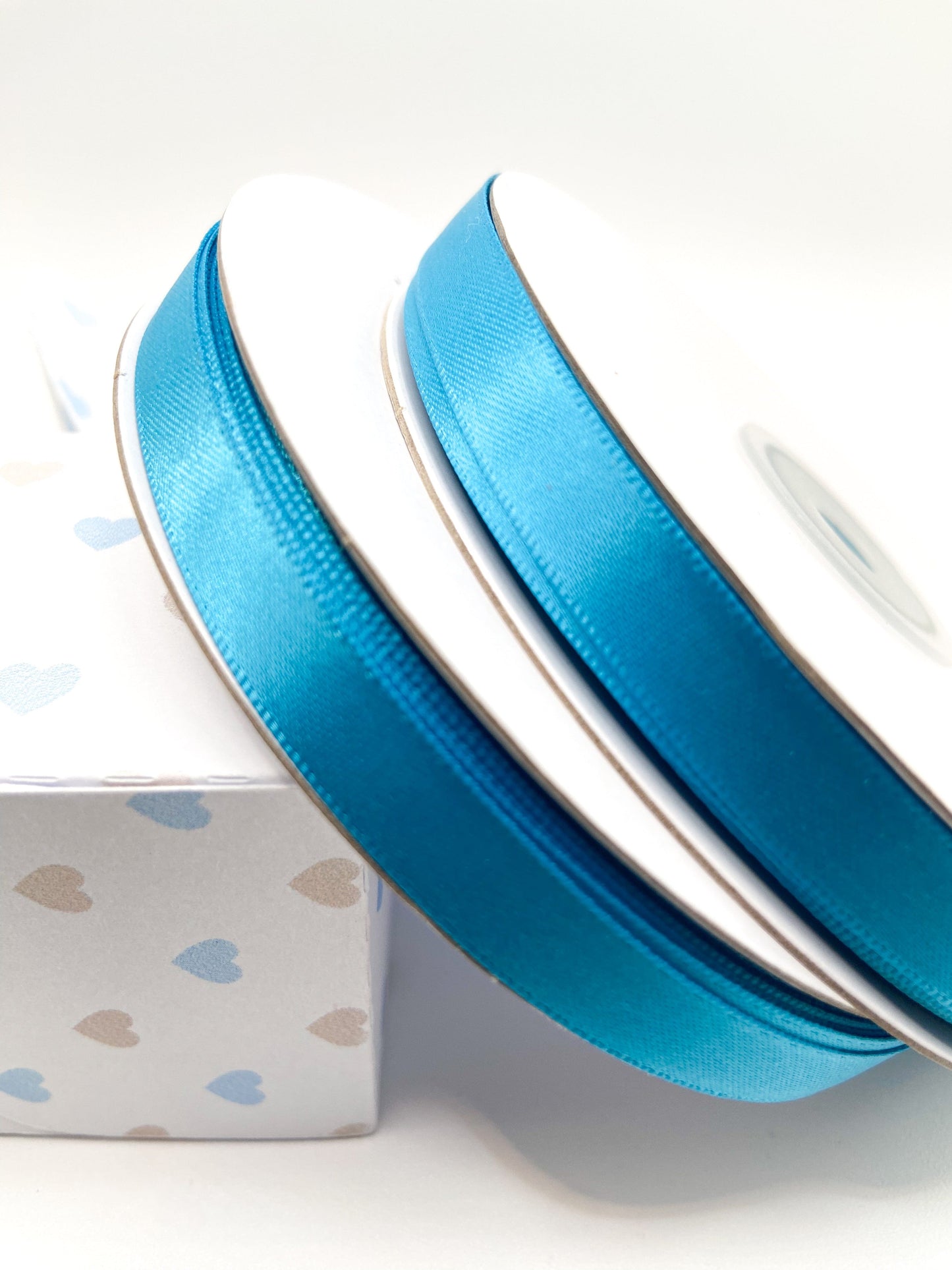 Nastro doppio raso blu turchese