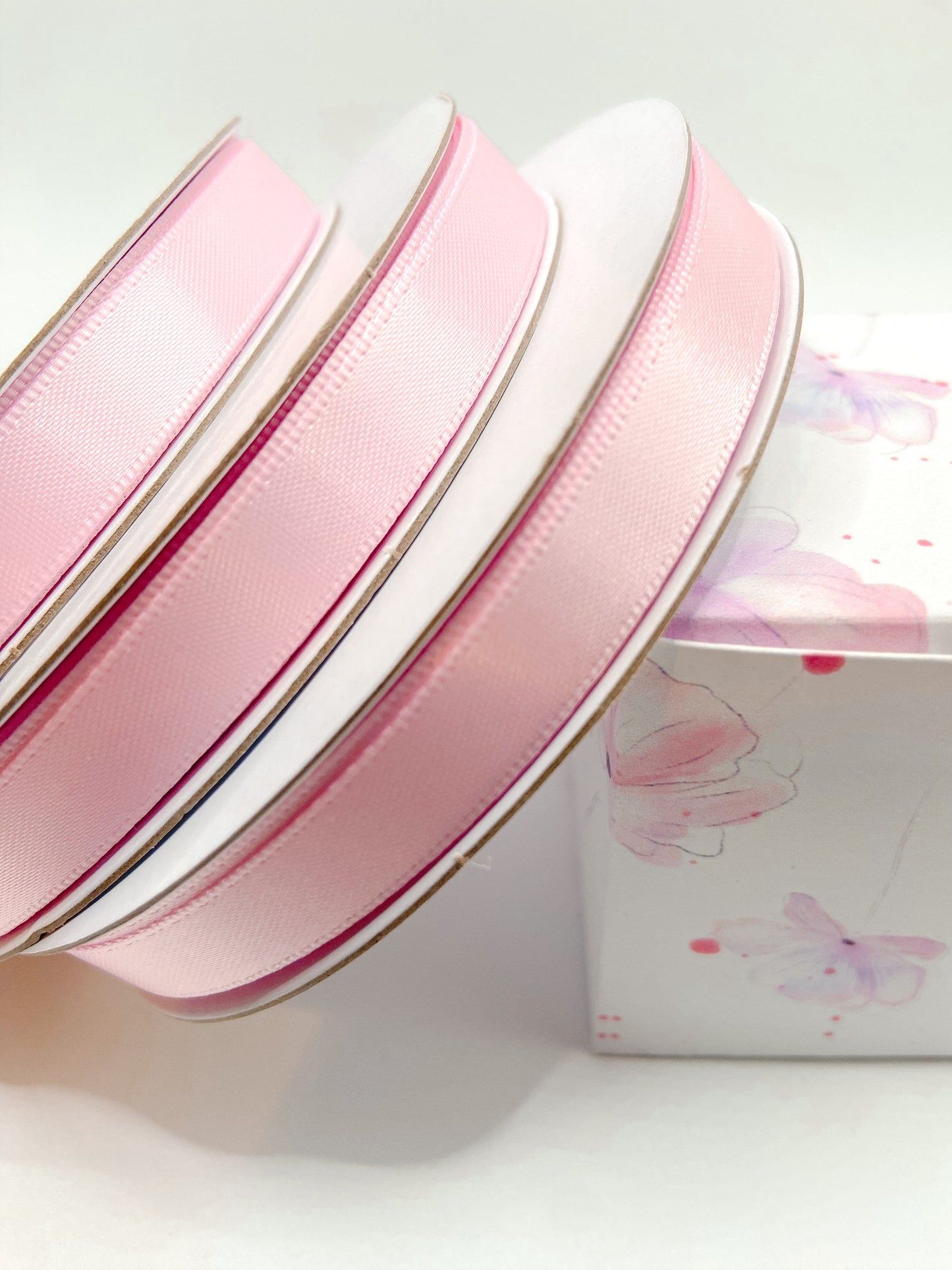 Nastro doppio raso rosa baby 2