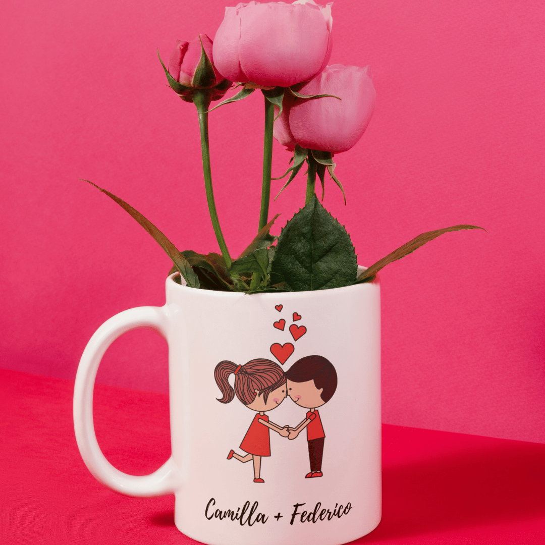 Tazza Personalizzata con coppia. Nomi Personalizzabili