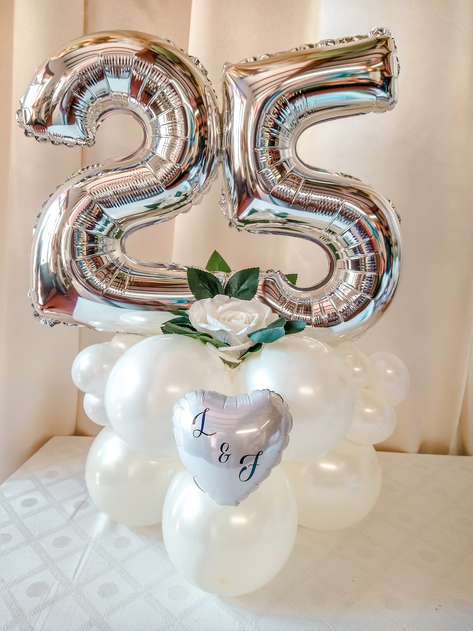 Palloncini 25&deg; Anniversario Matrimonio - Nozze D'Argento - Con Coriandoli E Decorazioni