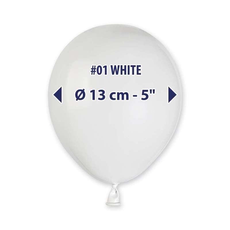 Palloncino 5" A50 Bianco "White 001" 100pz