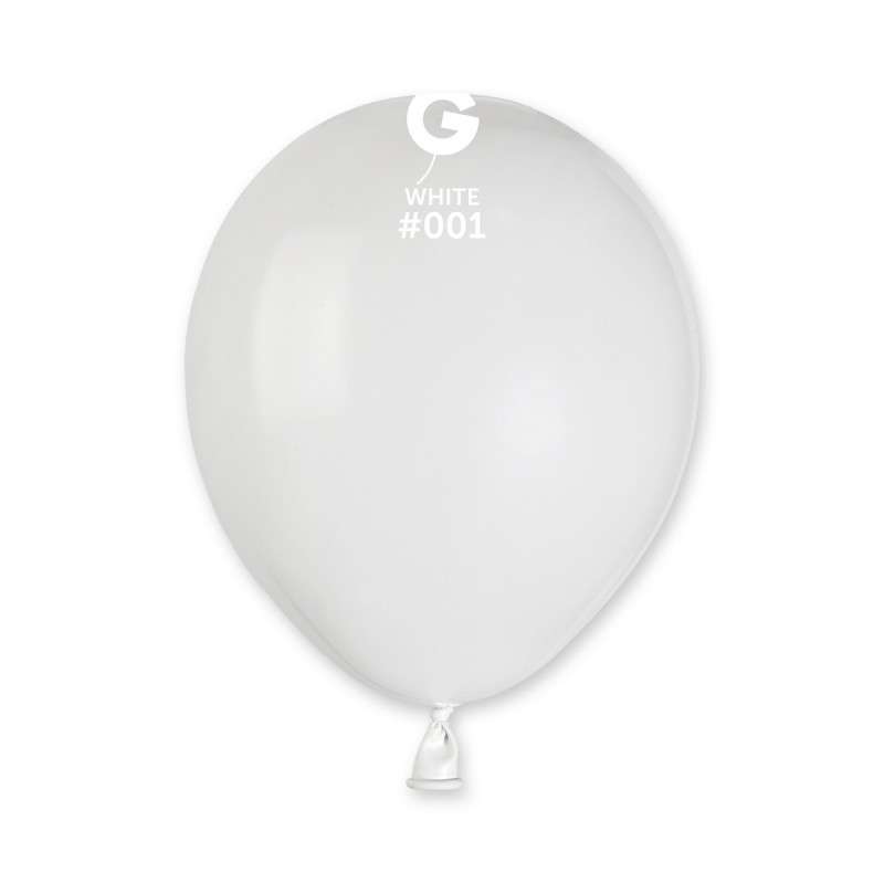 Palloncino 5" A50 Bianco "White 001" 100pz