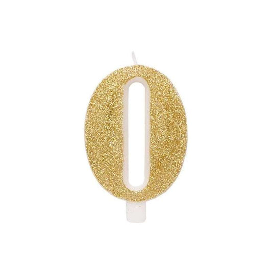 Candelina 9.5cm Oro Glitter N.0