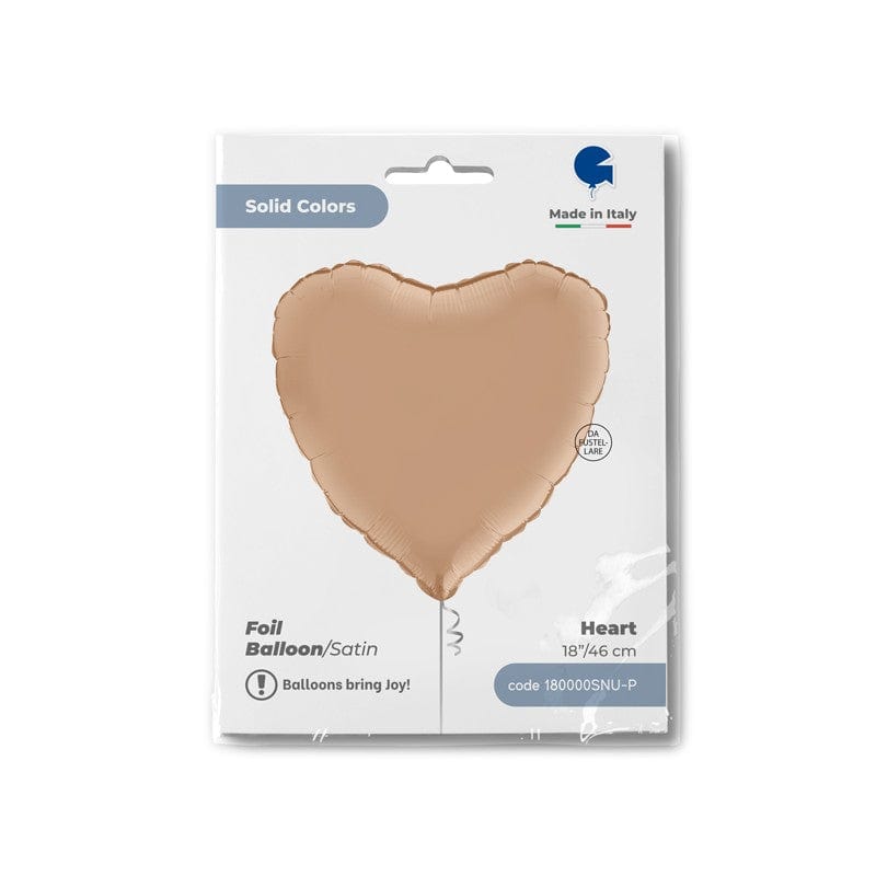 Palloncino 45 mylar Cuore Satinato Cipria "Satin Nude"