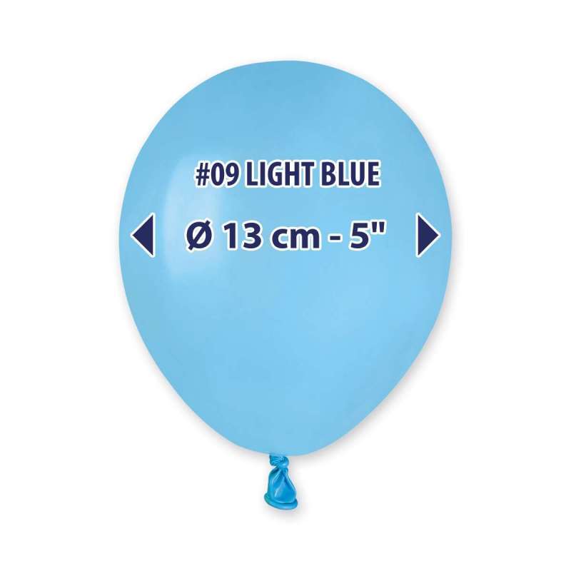 Palloncino 5" A50 Celeste "Light Blue 009" 100pz