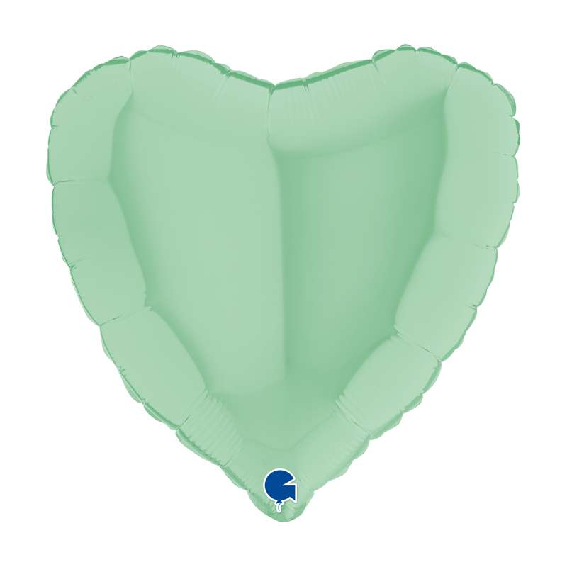 Palloncino 45cm mylar Cuore Verde Opaco